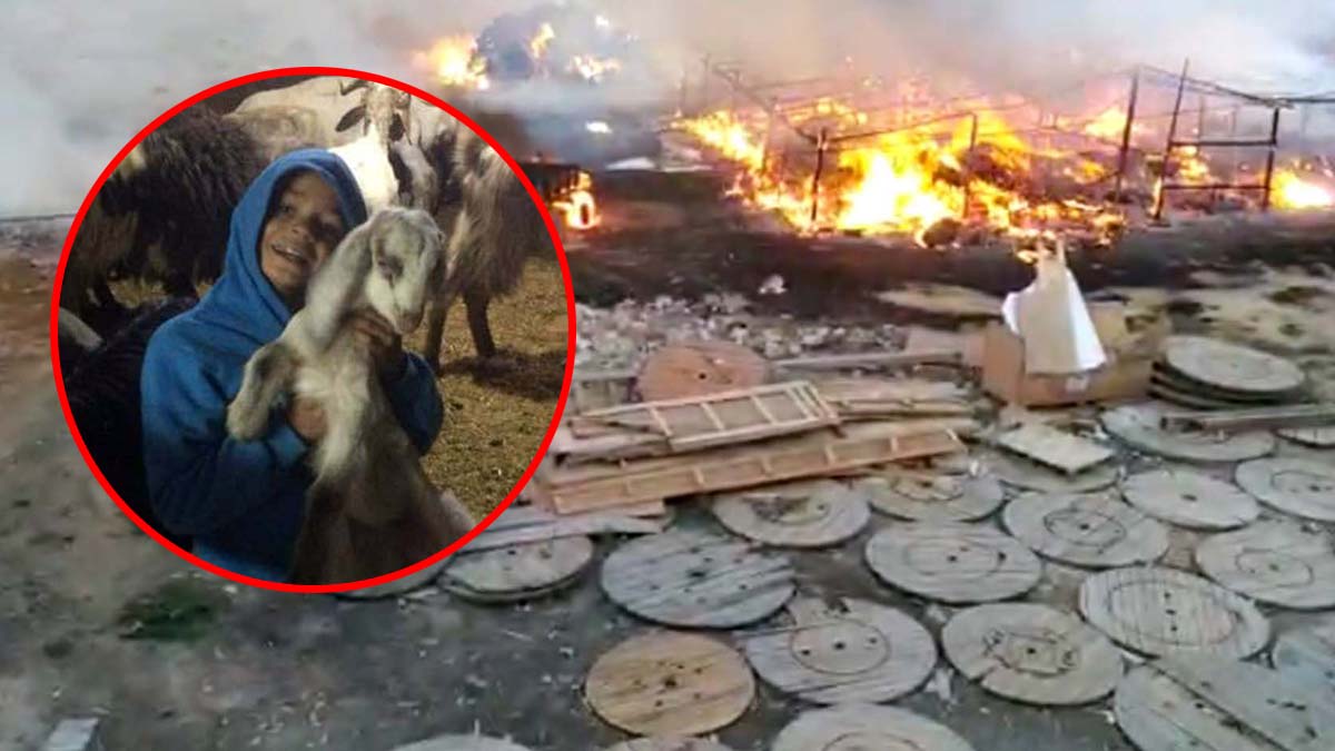 Ağıl yangınında, 12 yaşındaki Hamza öldü