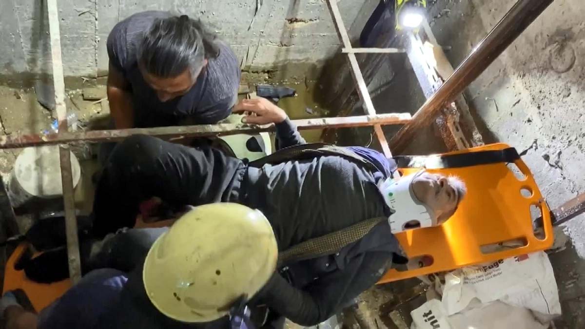 Asansör boşluğuna düşen bekçi yaralandı