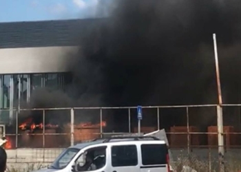 Bursa'da hastane bahçesinde yangın