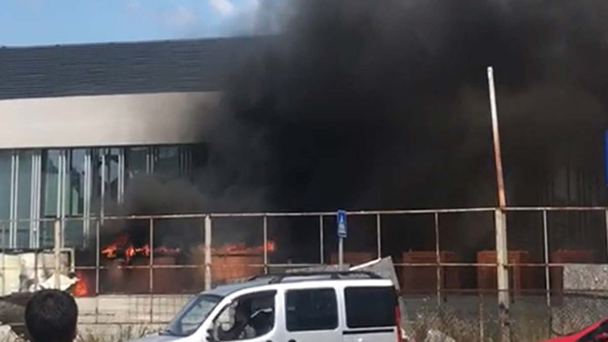 Bursa'da hastane bahçesinde yangın