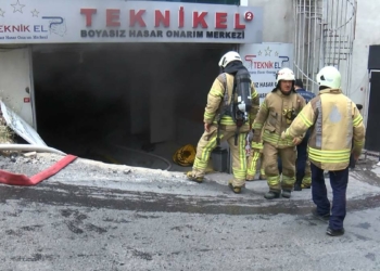 Maltepe'de oto tamirhanesinde yangın