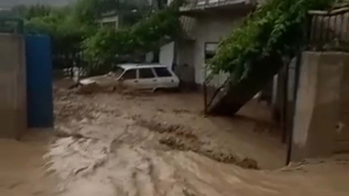 Niğde'de şiddetli sağanak; dereler taştı