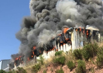 Osmaniye'de katı atık bertaraf tesisinde yangın