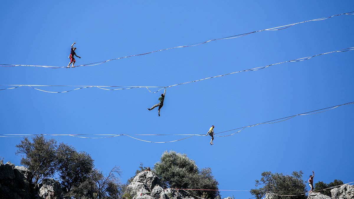 'Slackline' sporcuları Antalya'da buluşacak