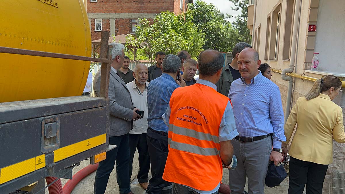 Süleyman Soylu selin etkilediği Bartın'da