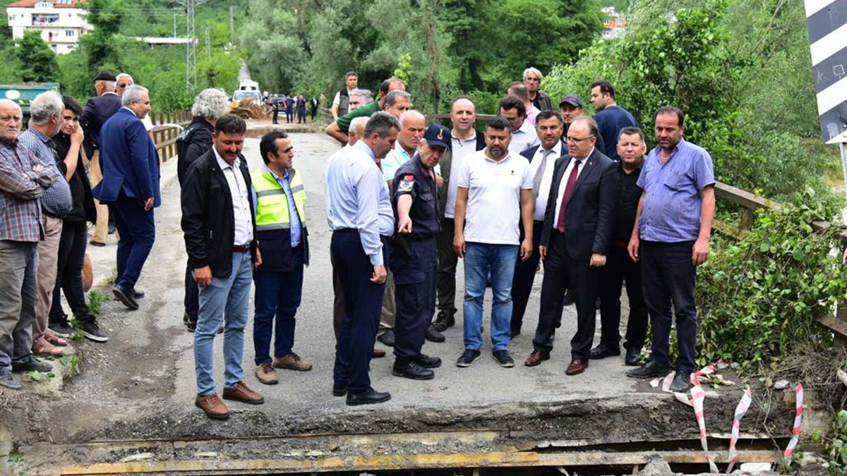 Çatak Köprüsü sel sularında yıkıldı