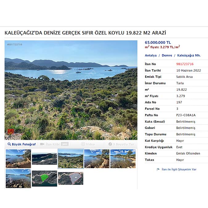 Doğal sit alanı niteliğindeki araziler satışa çıktı