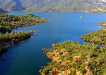 Su tutmaya başlayan Pamukluk Barajı görüntülendi