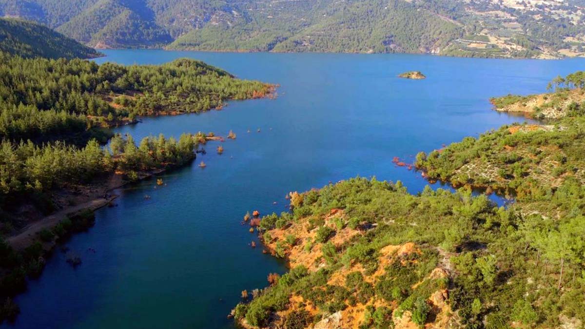 Su tutmaya başlayan Pamukluk Barajı görüntülendi