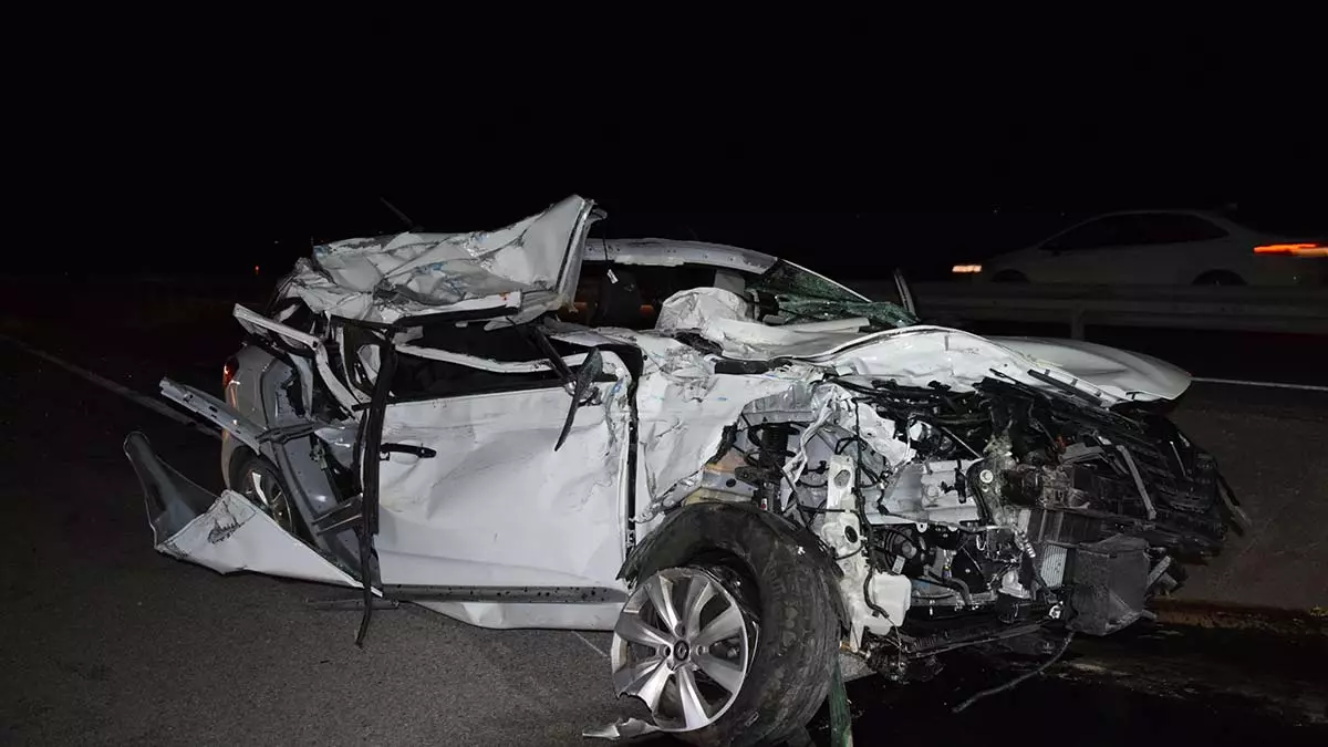 Kulu'da feci kaza; otomobil takla attı