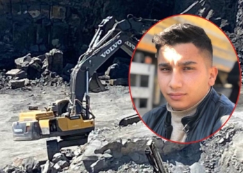 Üzerine kaya düşen ekskavatör operatörü öldü