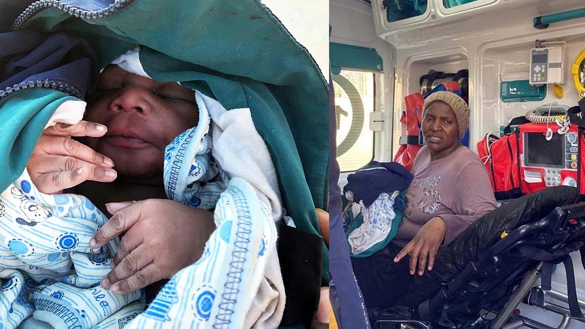 Denizin ortasında botta doğum