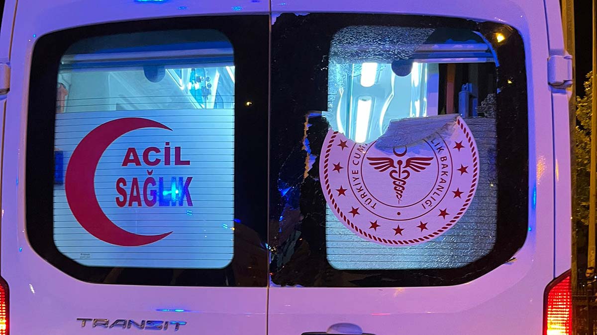 112 ambulansına saldırı; 60'ıncı kez taşlamış