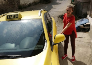 2 çocuklu taksici Dilek, Trabzon yollarında