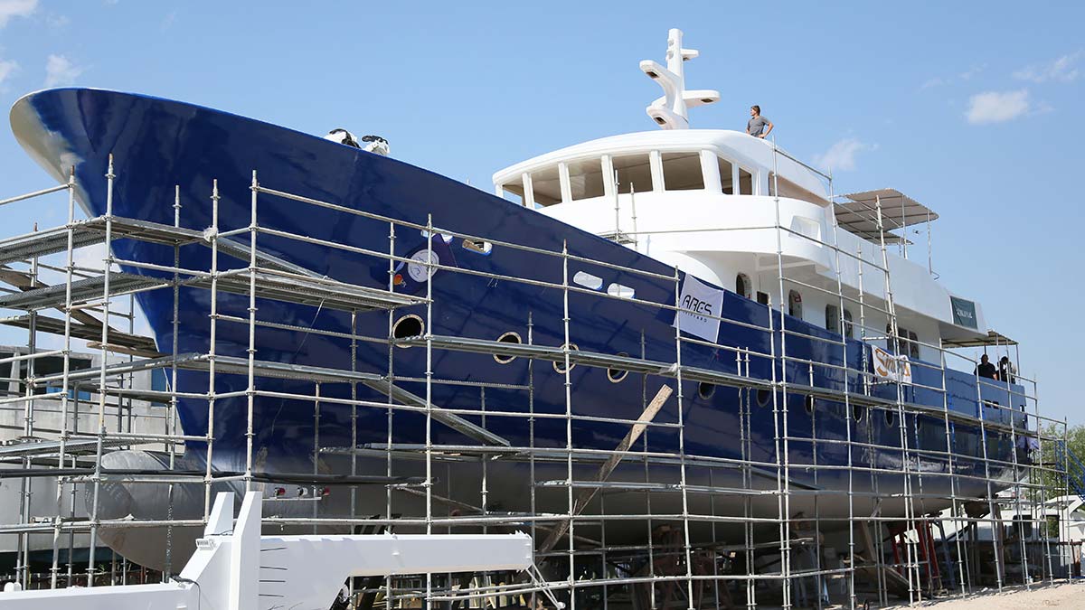 Su altı arkeoloji gemisi denize iniyor