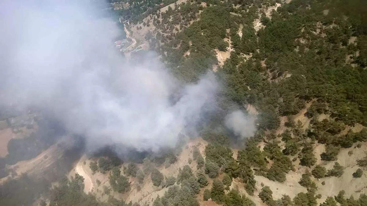 Antalya'nın kaş ilçesinde orman yangını