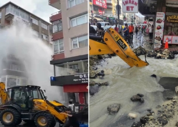 Bahçelievler'de ana isale hattı patladı