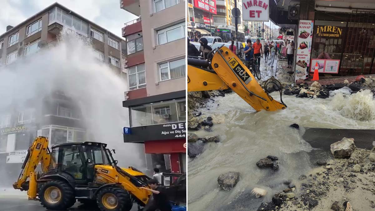 Bahçelievler'de ana isale hattı patladı