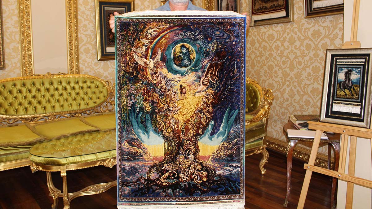 'Barış Ağacı' halısına 1 milyon düğüm atıldı