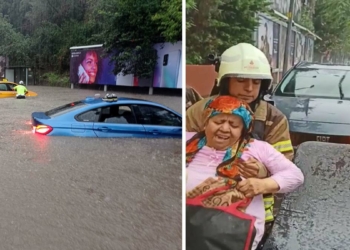 Sarıyer'de hastaneyi su bastı, hastalar tahliye edildi