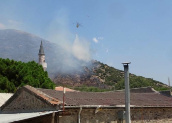 Çanakkale'de makilik yangını, ormana sıçradı