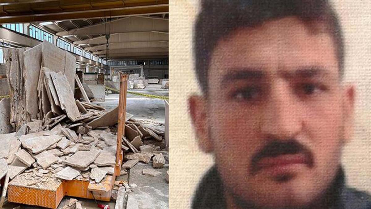 Devrilen mermer blokların altında kalan işçi öldü