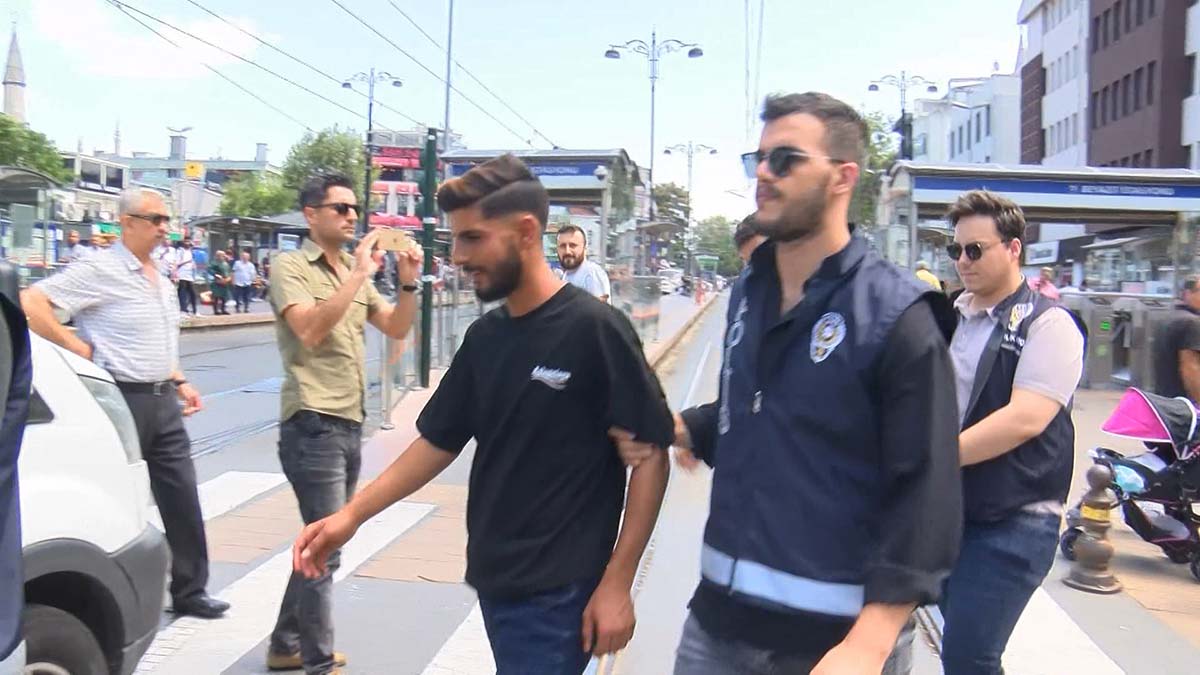 Fatih'te dilenci ve hanutçu denetimi