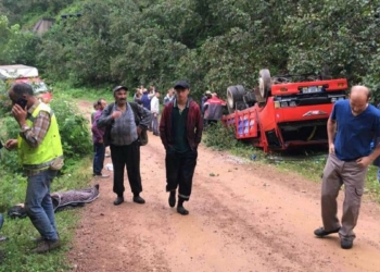 Fındık işçilerini taşıyan kamyon devrildi; 13 yaralı