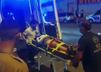 Gece kulübünde yüksekten düşen kadın yaralandı