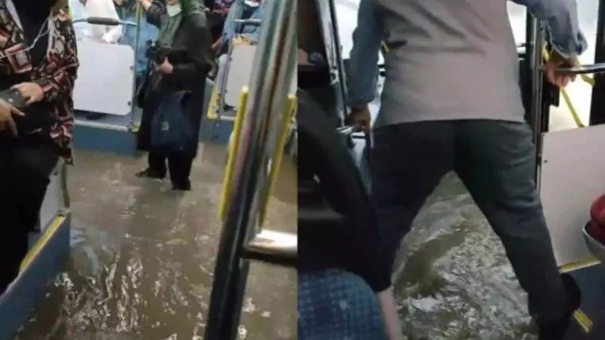 İett otobüslerini su bastı