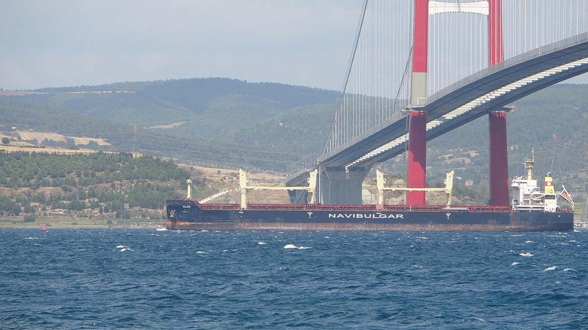 İngiltere'ye giden tahıl gemisi Çanakkale'de