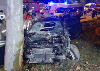 Otomobil ağaçlık alana uçtu: 5 ölü, 1 yaralı