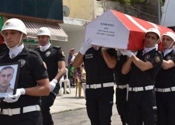 Şehit bekçi Oltan koca, toprağa verildi