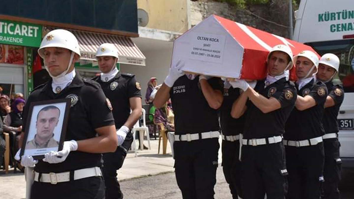 Şehit bekçi Oltan koca, toprağa verildi