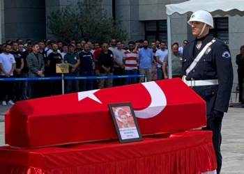 Şehit bekçi için Emniyet Müdürlüğü'nde tören