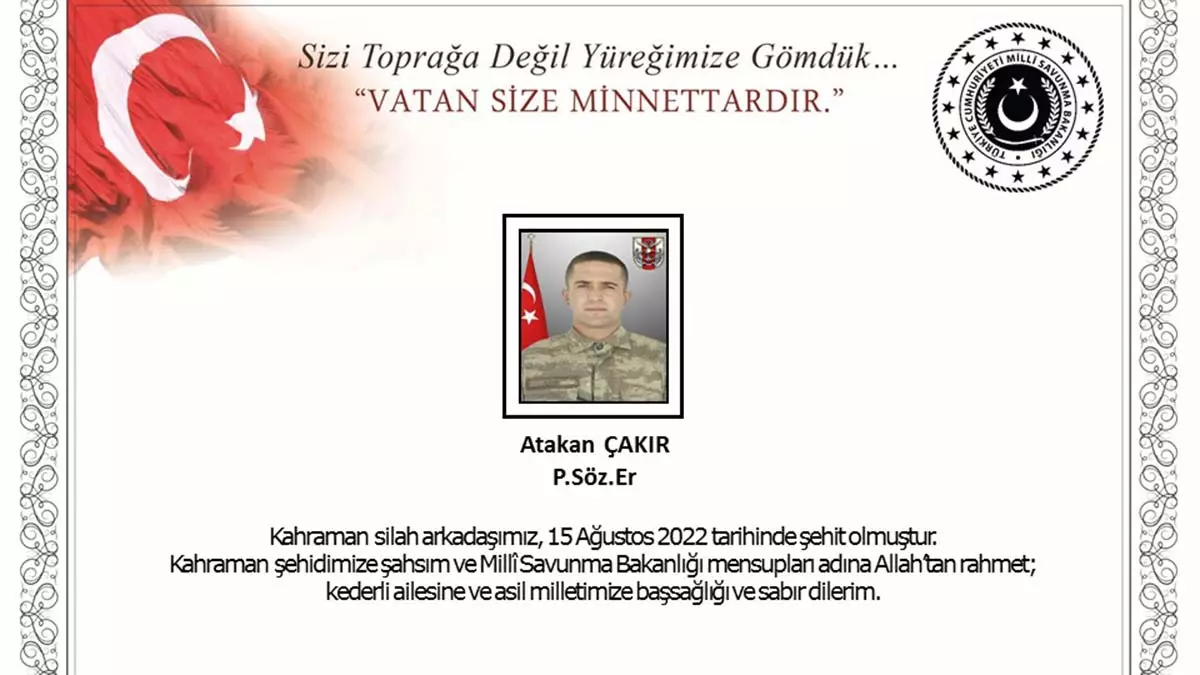 Sozlesmeli er atakan cakir sehit oldu 2 - öne çıkan - haberton