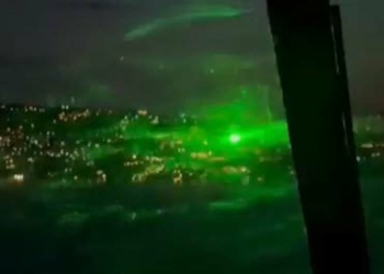 Yangın söndürme helikopterine lazer tutuldu