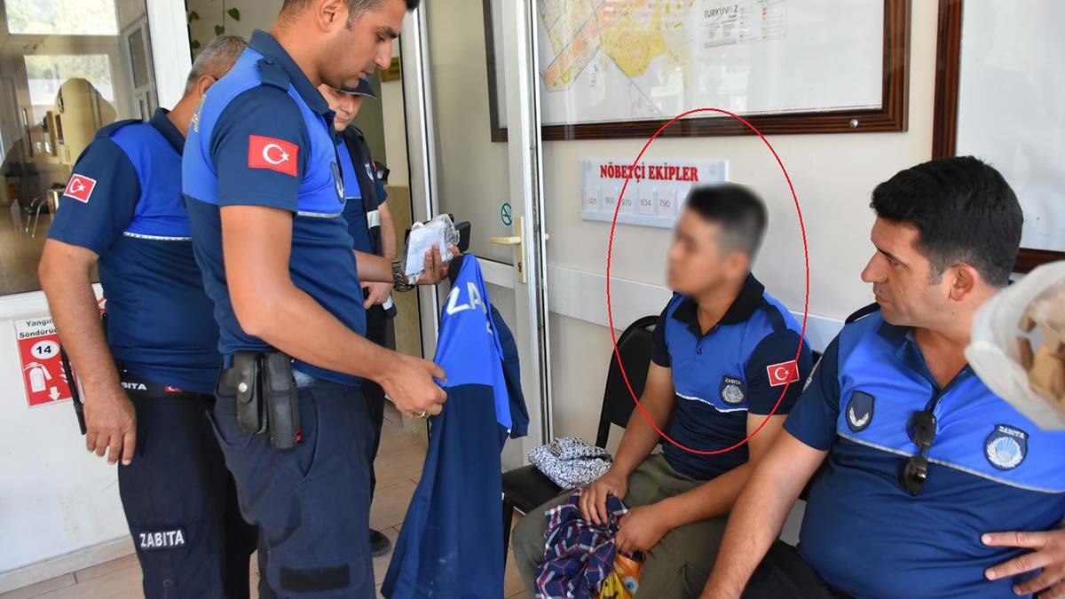 Zabıta kıyafetli Afgan kaçak yakalandı