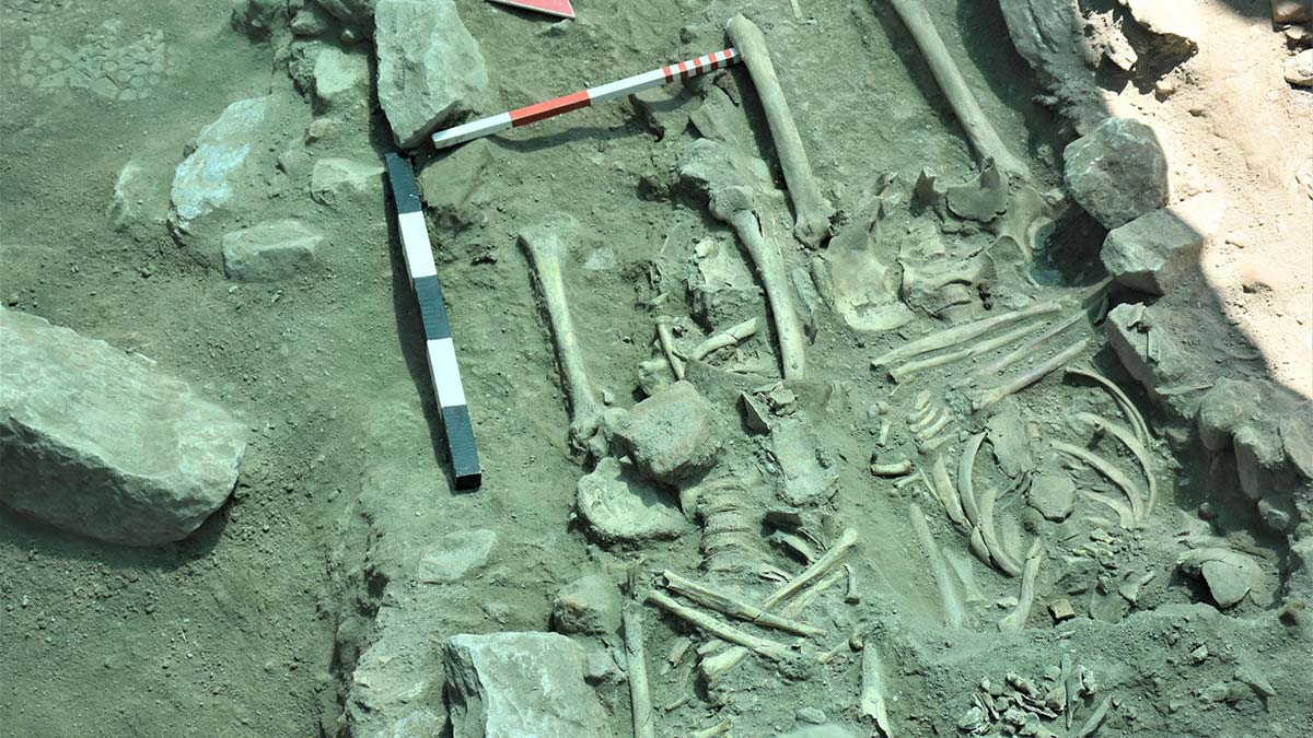 Ayasuluk Tepesi'nde 6 insan iskeleti bulundu