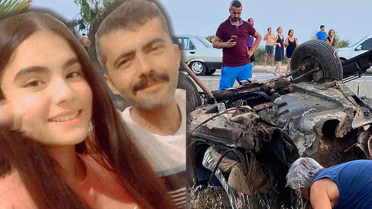 Baba ile kızı denizden dönerken kazada öldü