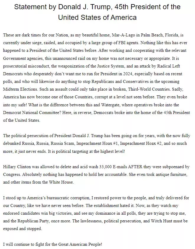 Eski abd başkanı donalt trump'ın evine fbi baskını. Trump, florida eyaletindeki palm beach’te bulunan evinin abd federal soruşturma bürosu (fbi) tarafından basıldığını duyurdu.