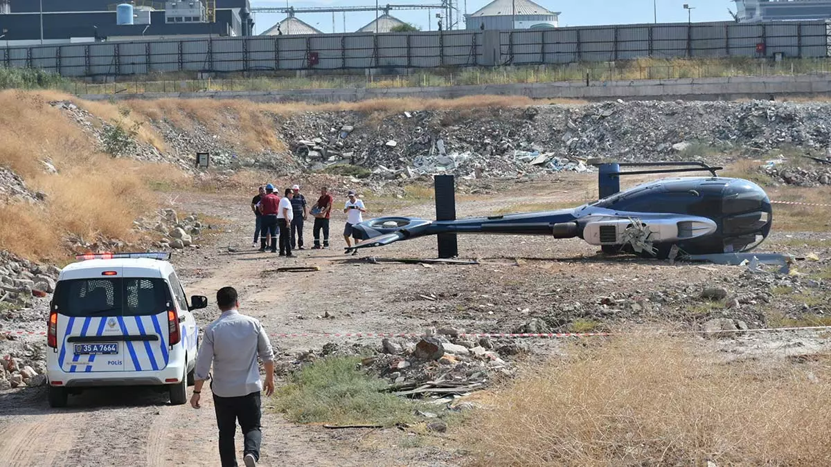 İzmir'de helikopter kazası; yaralılar var