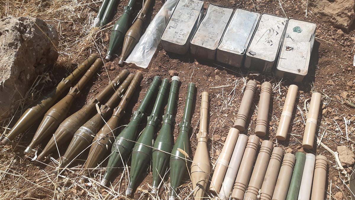 Teröristlere ait silah ve mühimmat imha edildi