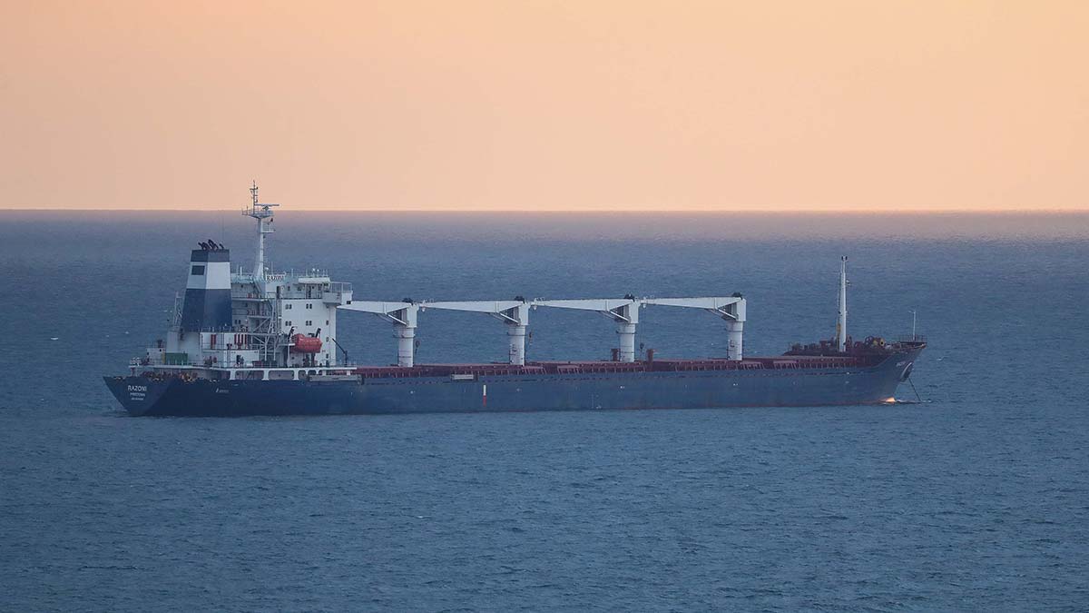 Razoni gemisi 2 saatte İstanbul Boğazı'ndan geçti