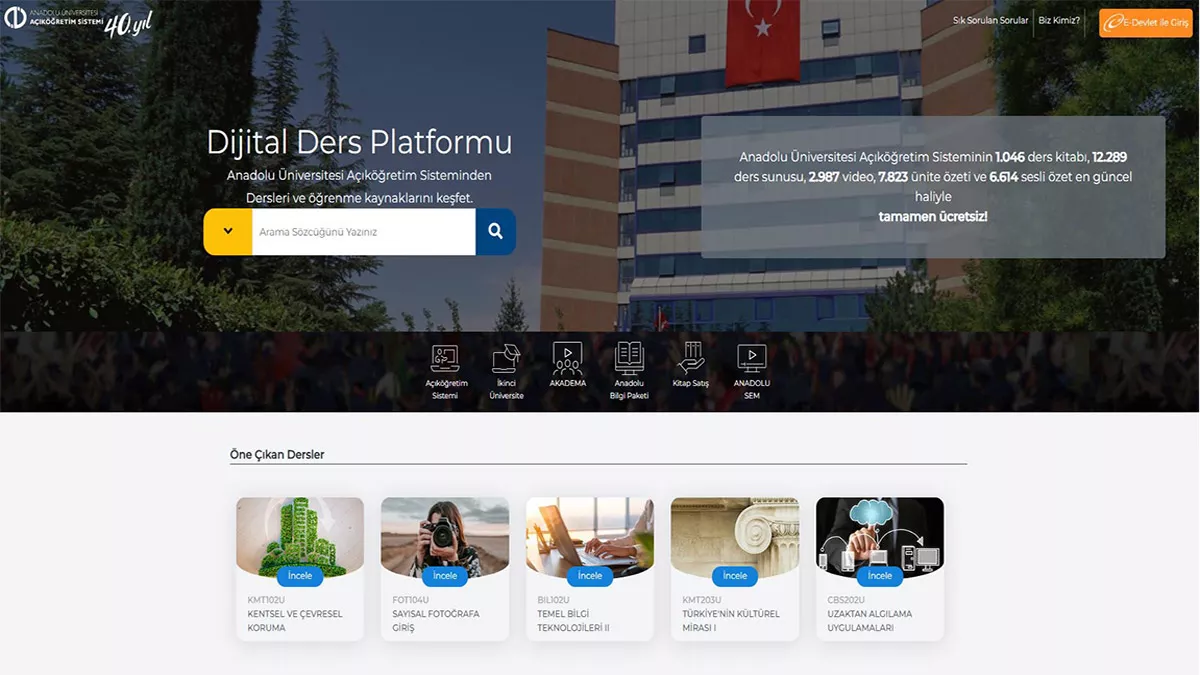 Anadolu universitesi dijital ders platformu kurdu 1 - yerel haberler - haberton