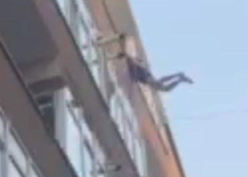 Balkondan kaçan şüpheliyi polis yakaladı