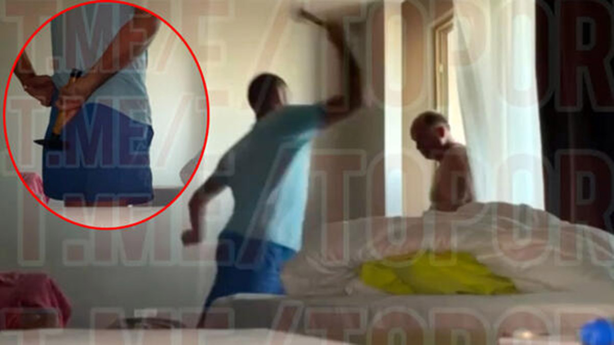 Çekiçli cinayet kamerada