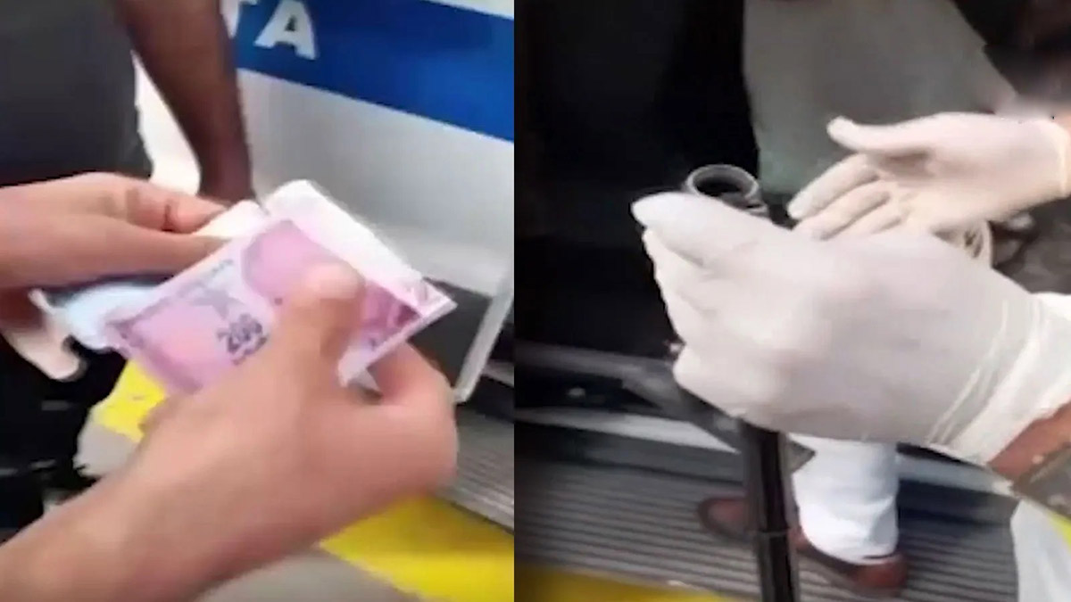 Dilencinin bastonunun içinden 700 TL çıktı