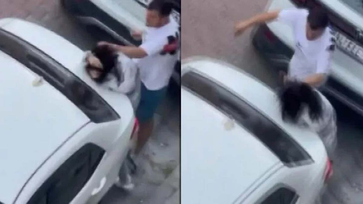 Güngören'de sokak ortasında kadına şiddet