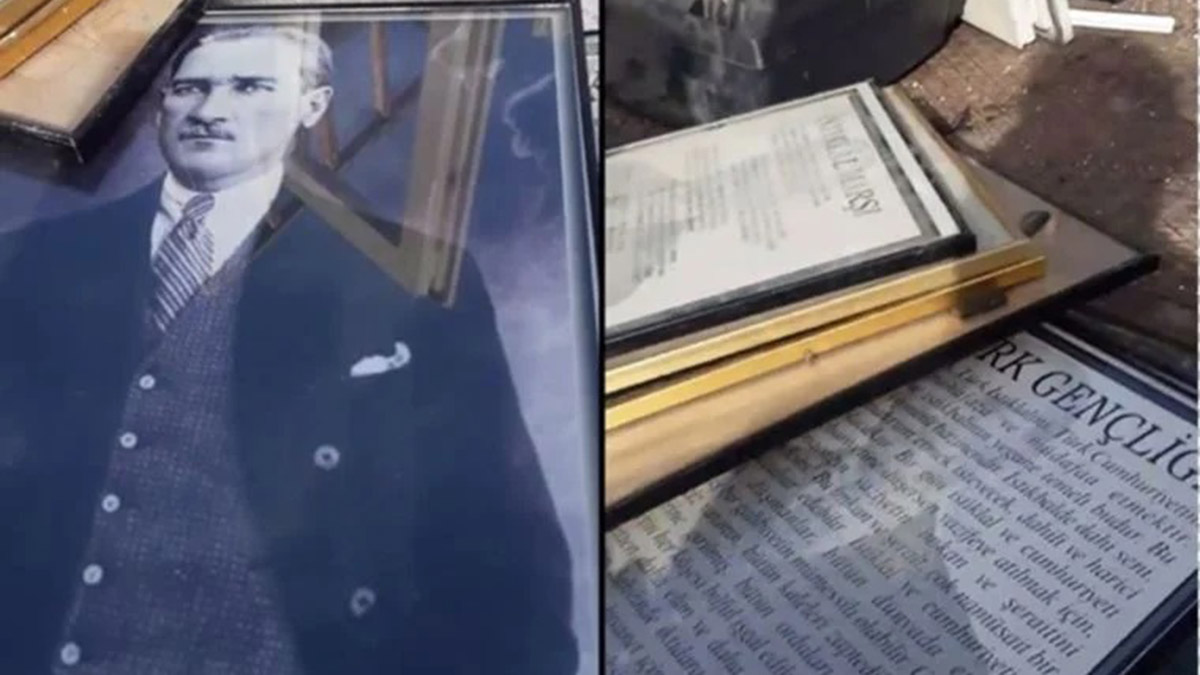 Hurdaya çıkarılan Atatürk portresine soruşturma